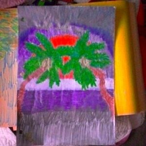 Palm tree painting